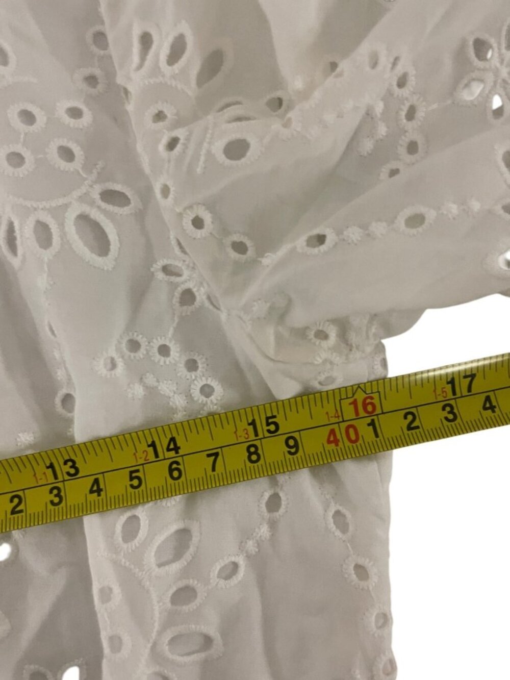 Zara Womens Shirt Dress XS White Embroidered Eyelet Belted Cotton 8223/087 NWT - Picture 12 of 14